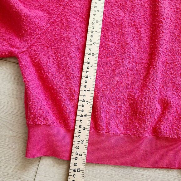 Free People Found My Friend Pullover S Pink Pebbled Textured Dolan Sleeve... - Picture 8 of 8